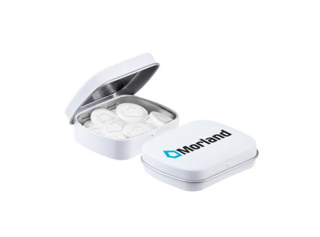 Mini Klappdeckeldose Logo Pfefferminz Werbeartikel