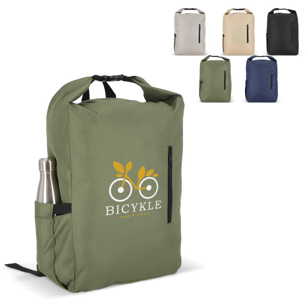 R-PET 600D Rolltop-Rucksack 20L Werbeartikel