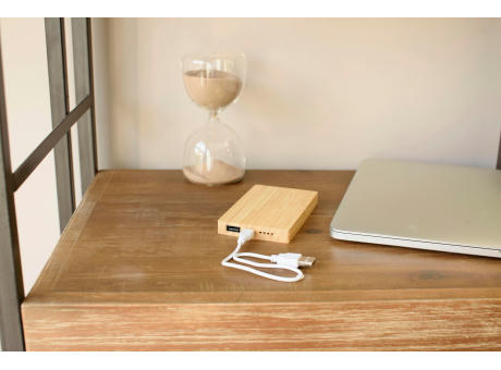 Powerbank aus Bambus Ruby bedrucken