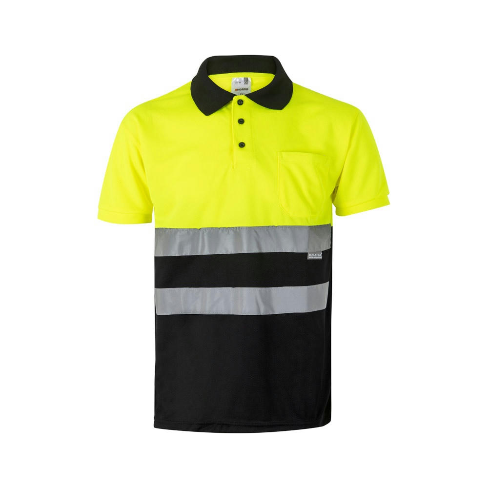 VL CUPID. Zweifarbiges Poloshirt im Bird-Eye-Design (160g/m²) mit kurzen Ärmeln, aus Polyester (100%) Werbeartikel