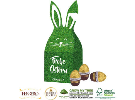 Product image 3D PRÄSENT HÄSCHEN MIT FERRERO SCHOKOLADE Werbeartikel