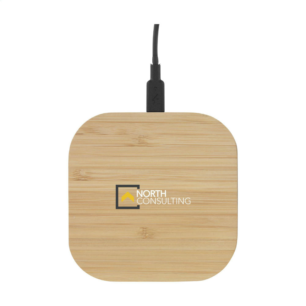 Bamboo Wireless Charger 15W tradloses Ladegerät Werbeartikel