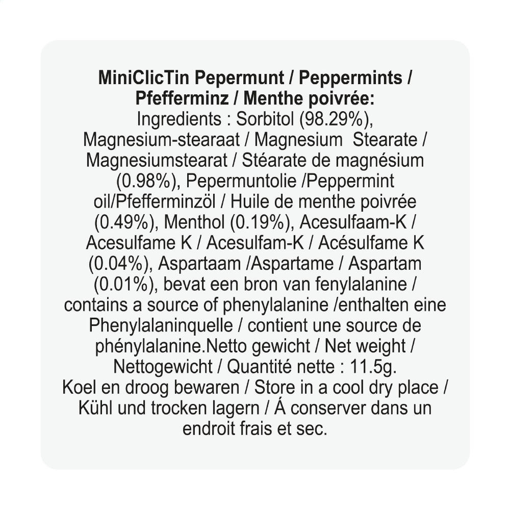 Mini ClicTin Pfefferminz Werbeartikel