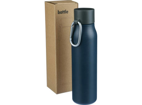 Doppelwandige Trinkflasche aus recyceltem Edelstahl (600 ml) Cassian Werbeartikel