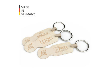 Einkaufswagen-Chip Branch inkl. Schlüsselanhänger (FSC® zertifiziert) bedrucken