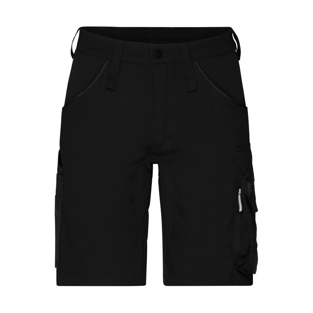 Workwear Stretch-Bermuda Slim Line - Spezialisierte kurze Arbeitshose in schmaler Schnittführung mit elastischen Einsätzen und funktionellen Details Werbeartikel
