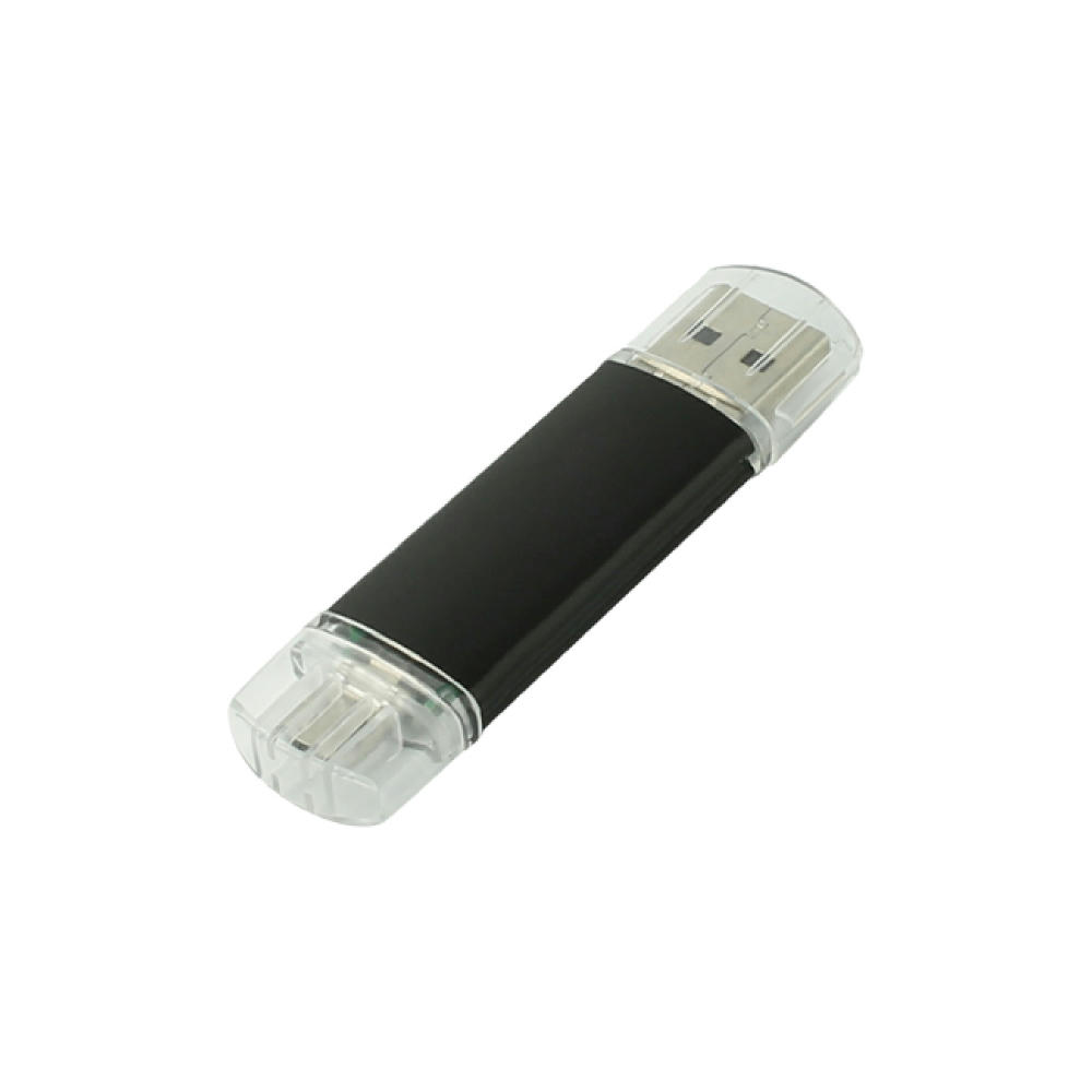 USB-Stick F47 Micro USB 2.0 Flash Disk   4 GB Schwarz Werbeartikel