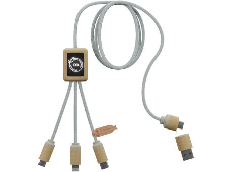 Product image SCX.design C49 5-in-1 Ladekabel mit Leuchtlogo Werbeartikel