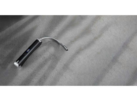 SWING Wiederaufladbares Lichtbogen-Taschenfeuerzeug  mit flexiblem Hals bedrucken