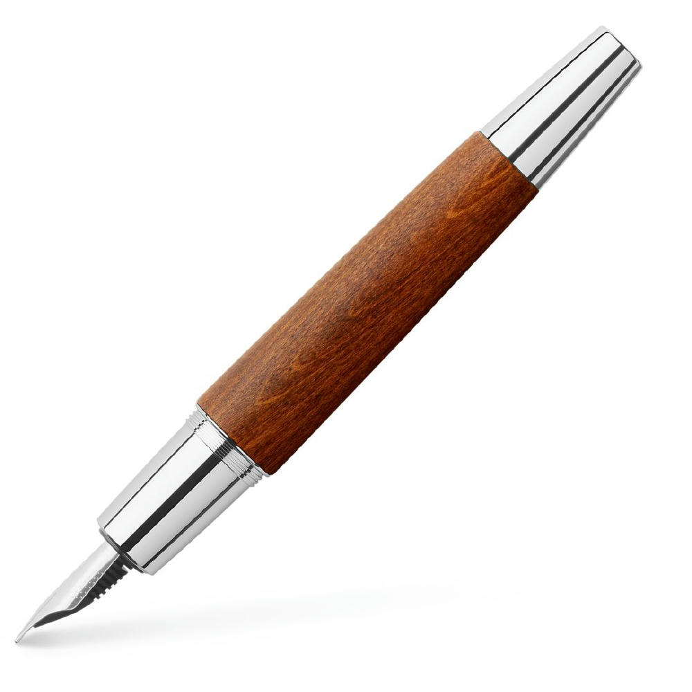 Product image E-Motion Holz / Metall Birnbaum braun Fuellfederhalter Werbeartikel