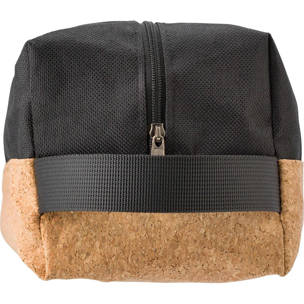 Kulturtasche aus Polyester und Kork Lynn Werbeartikel