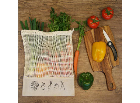Product image Baumwolle Obst- und Gemüse Tasche Naturfarben Werbeartikel