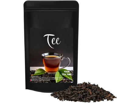 Product image Schwarztee, ca. 40g, Standbeutel Midi schwarz Werbeartikel