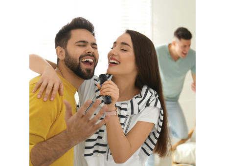 Singvibe Karaoke-Set mit Doppelmikrofon aus RCS rec. ABS Werbeartikel