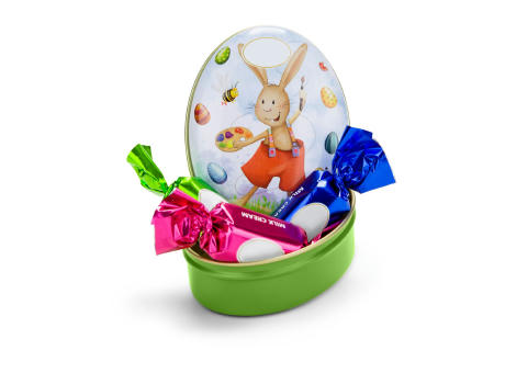 Geschenkartikel / Präsentartikel: Schokoladendose Osterhase Werbeartikel