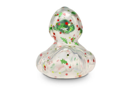 Werbeente Luis Lametta mit grünem Schnabel, ca. 8 cm Werbeartikel