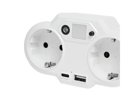 ENDLESS POWER NIGHT - USB-Adapter-Stecker-Netzteil mit Nachtlicht Werbeartikel