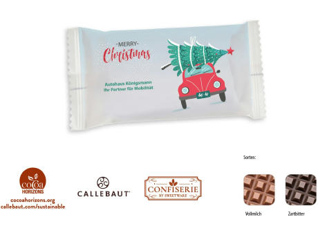 Product image Schokolade 20 g Tafel, 1 Stück, Inhalt: Callebaut Vollmilch Werbeartikel