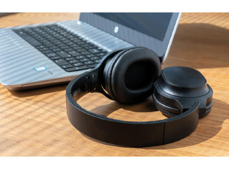 Elite Faltbarer kabelloser Kopfhörer aus RCS Kunststoff Werbeartikel