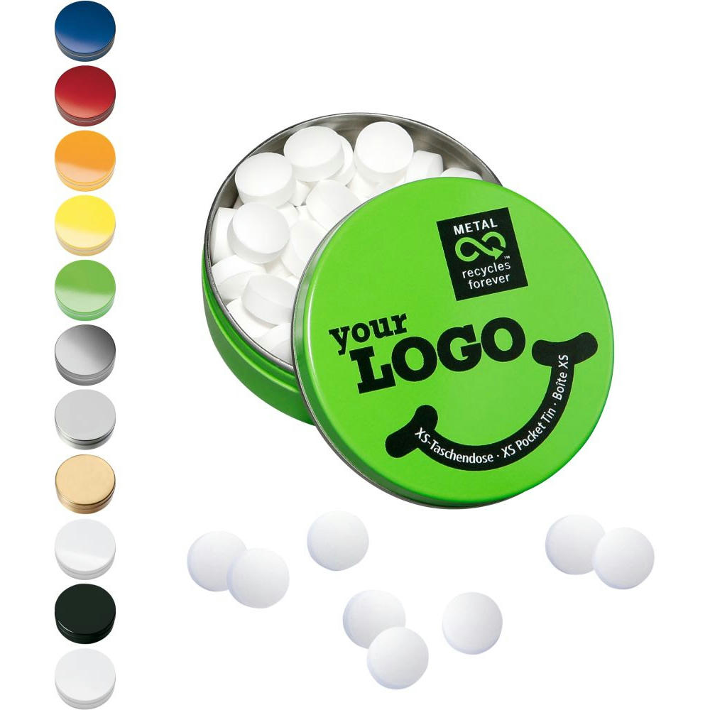 Product image XS-Taschendose mit Pfefferminzpastillen, 18g Werbeartikel
