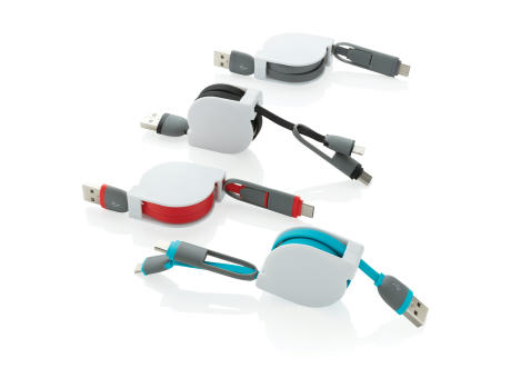 3-in-1 ausziehbares Kabel Werbeartikel