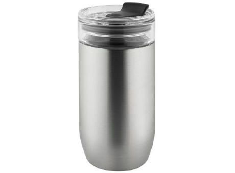 Metmaxx® Thermobecher "CremaGourmetMedium" silber bedrucken