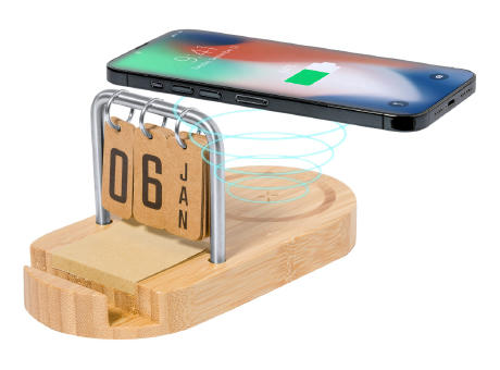 Multifunktionaler Wireless-Fastcharger Faylo Werbeartikel