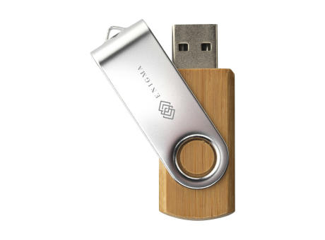 USB Twist Bamboo aus Vorrat 8 GB Werbeartikel
