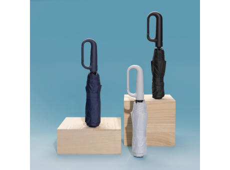 Yara 21“ AWARE™ rPET Regenschirm mit Karabiner Werbeartikel