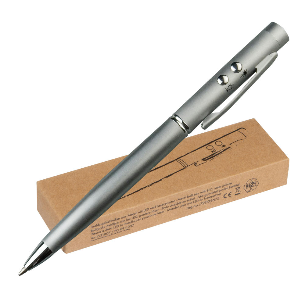 Product image Laserpointer + LED mit Kugelschreiber Werbeartikel