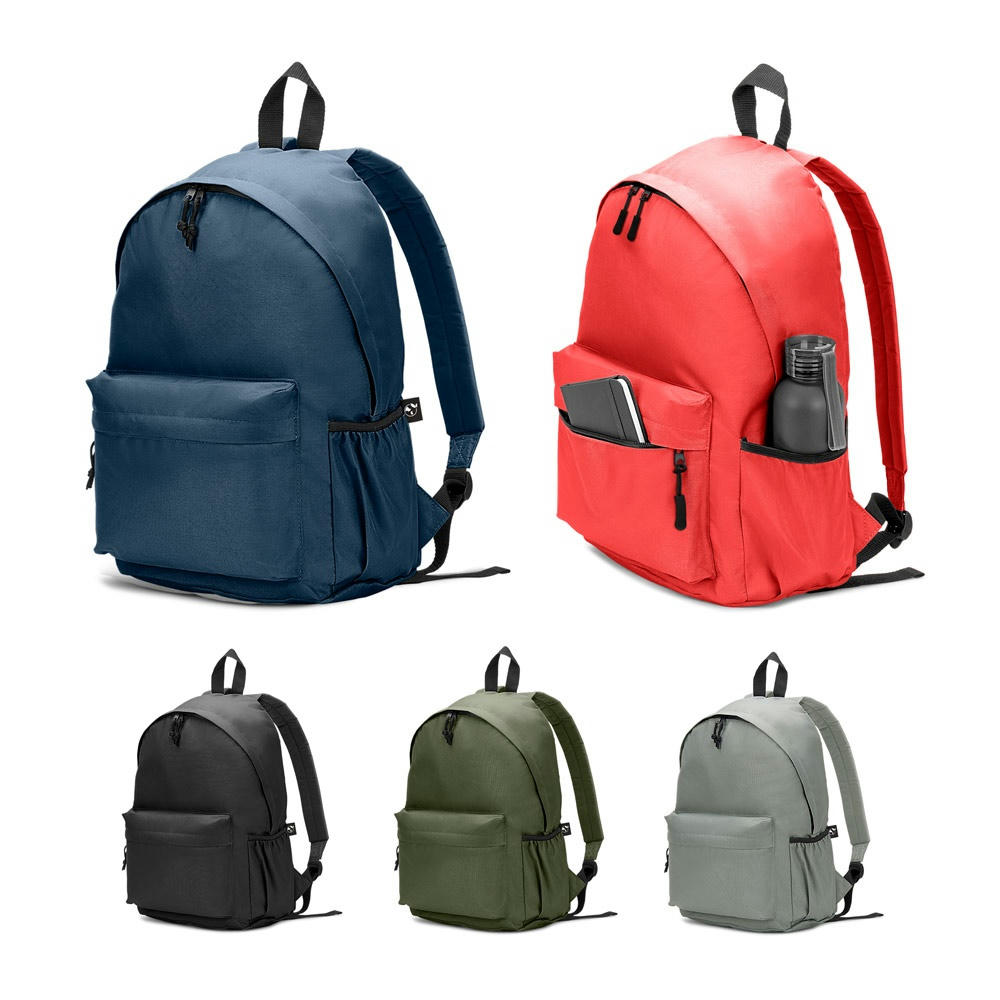 Product image ROSARIO. Klassischer Rucksack mit zeitlosem Design aus recyceltem 600D Polyester Werbeartikel