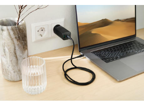 Philips 65W Ultra-Schnell-PD 3-Port-USB-Wandladegerät Werbeartikel