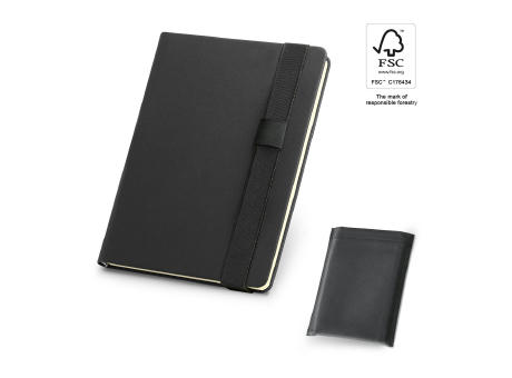 SHAKESPEARE. A5-Notizblock aus PU mit glatten elfenbeinfarbenen Blättern Werbeartikel