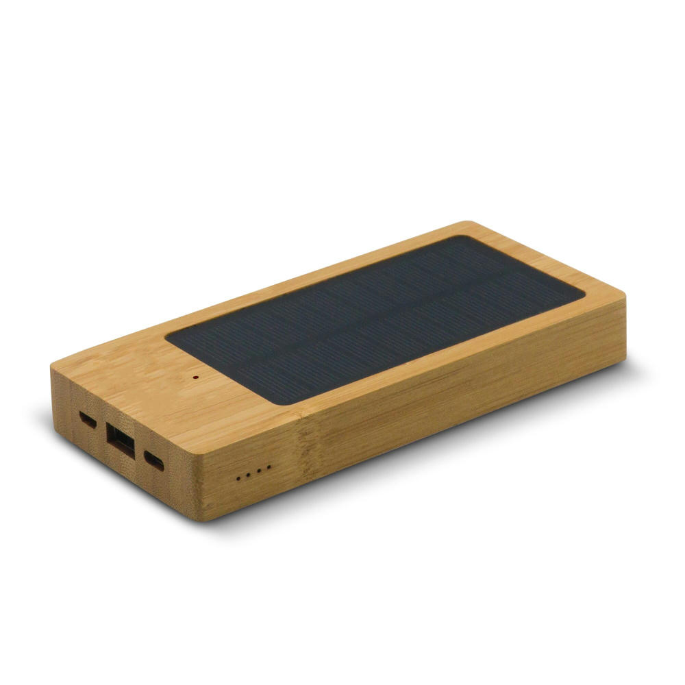 Product image Solar Powerbank Bambus 8000mAh Werbeartikel