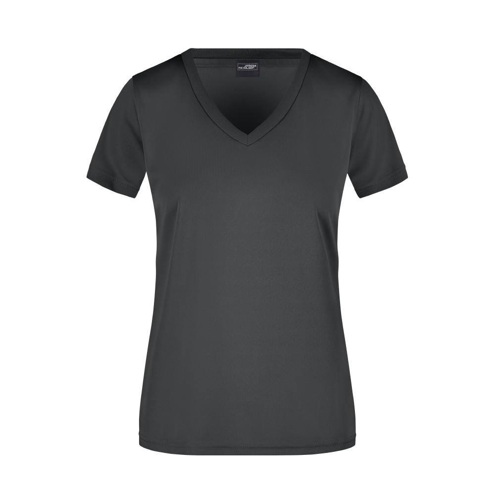 Ladies' Active-V - Funktions T-Shirt für Freizeit und Sport Werbeartikel