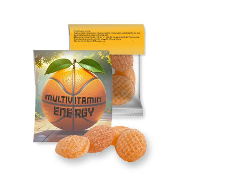 Product image Multivitamin Bonbons, ca. 17g, Express Midi-Tüte mit Werbereiter Werbeartikel