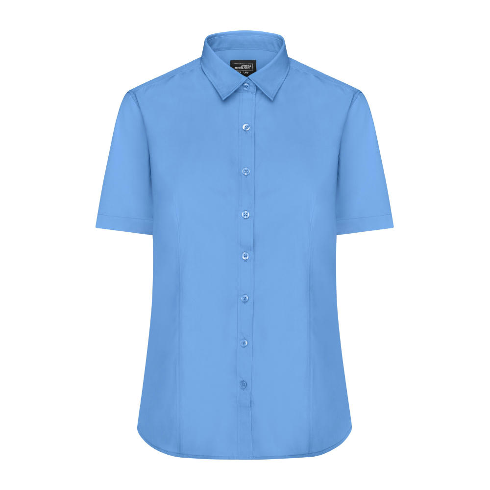 Ladies' Shirt Shortsleeve Poplin - Klassisches Shirt aus pflegeleichtem Mischgewebe Werbeartikel