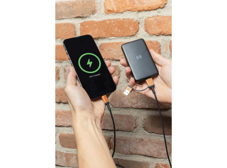 Product image 5.000mAh 5W Wireless Powerbank aus RCS recyceltem Kunststoff bedrucken