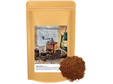 Product image Kaffee, gemahlen, ca. 70g, Standbeutel Midi Werbeartikel