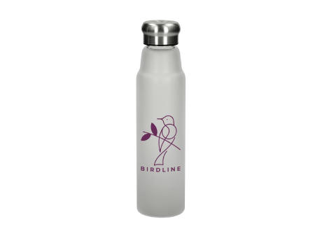 Glasflasche "Life" 700 ml, Frosted Werbeartikel