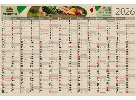 Wandplaner Pure green+blue Werbeartikel