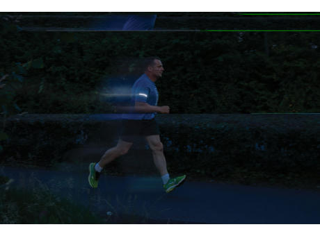Lumi Sprint wiederaufladbares LED Lauflicht aus RCS rec. ABS Werbeartikel