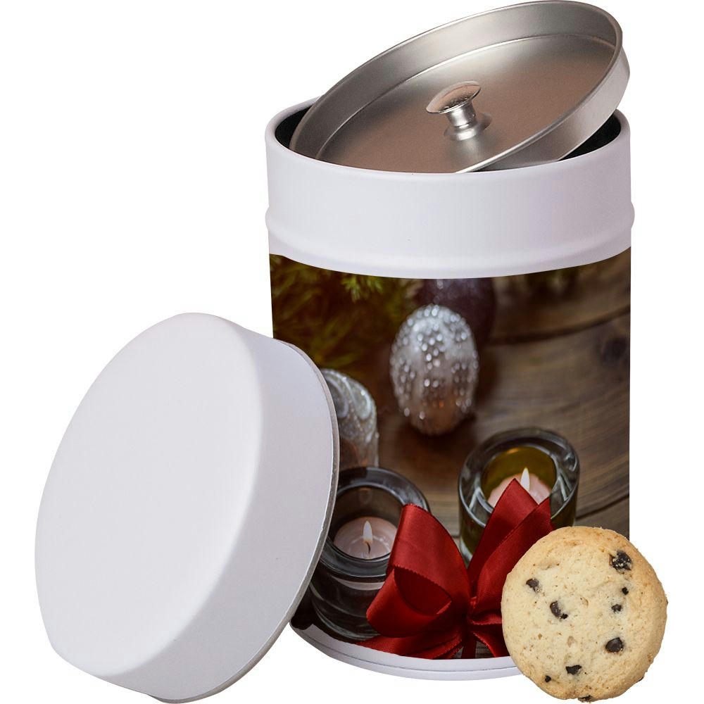 Product image Cookie Schoko-Orange, ca. 100g, Metalldose Maxi Werbeartikel