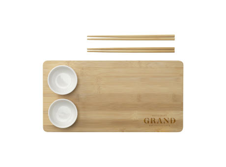 Temaki Bamboo Sushi Tray Geschenkset Werbeartikel