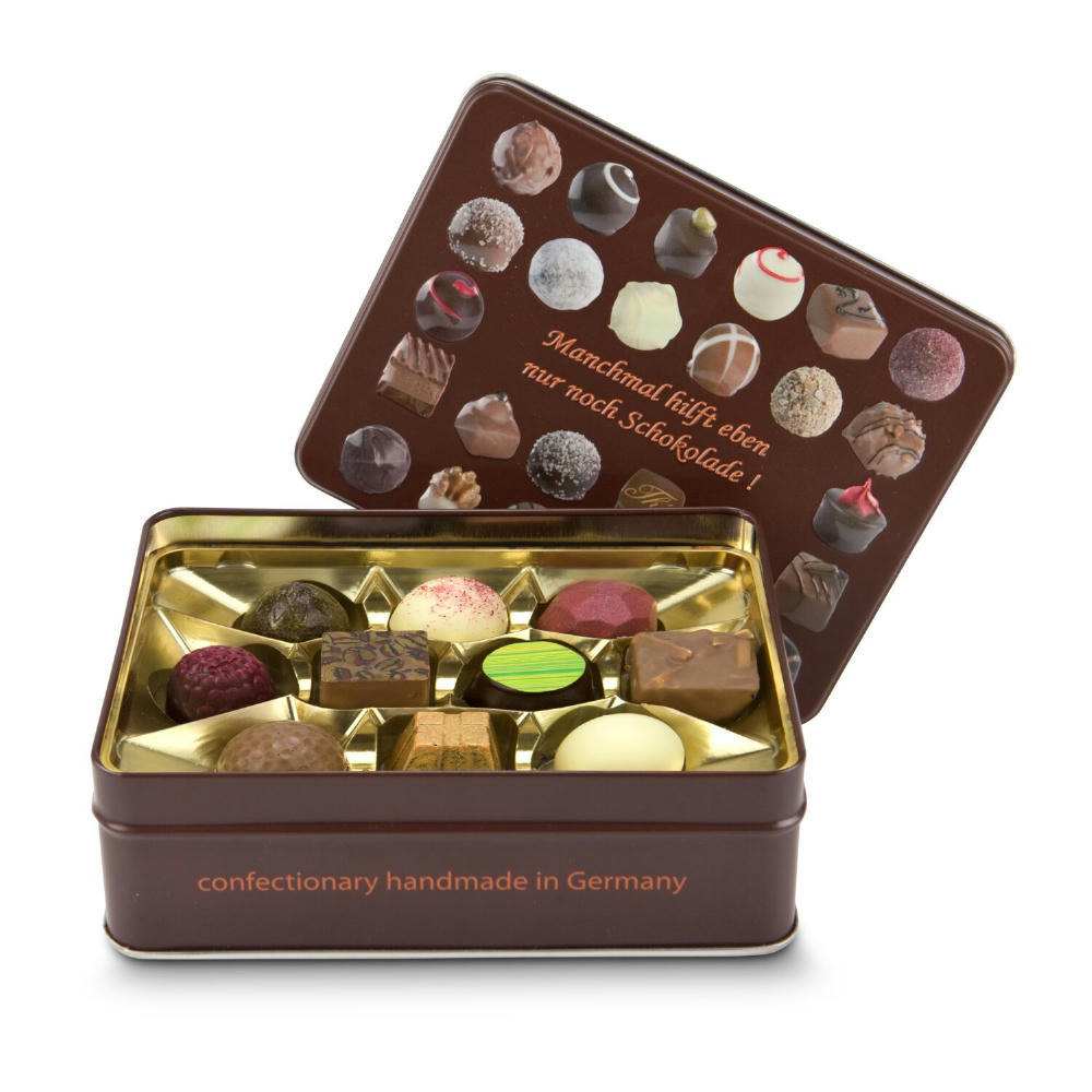 Product image Geschenkartikel / Präsentartikel: Schokoladenauswahl - Pralinendose mit 125 g Werbeartikel