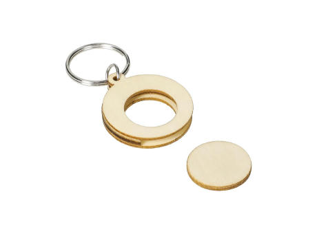 Holzchip-Schlüsselanhänger "Circle" bedrucken