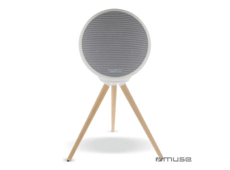 M-655 | Muse Voll-LED, spritzwassergeschützter Bluetooth-Lautsprecher mit Stativ 100W Werbeartikel