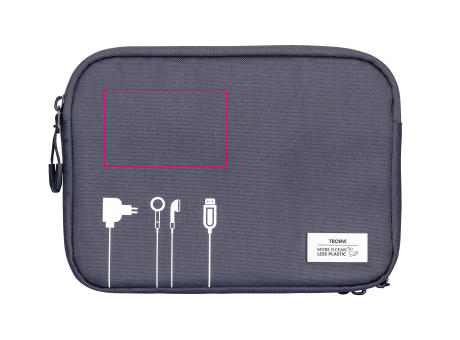 Product image TROIKA Kabeltasche BLUE CYCLE TECH POUCH 2 bedrucken