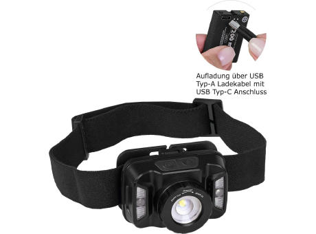 Aufladbare LED Stirnleuchte mit Sensorfunktion "Focus Head Light Charge 220 L" Werbeartikel