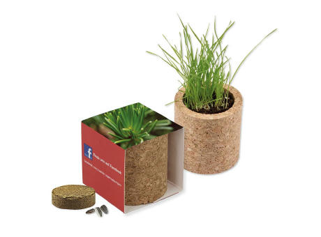 Product image Pflanz-Kork rund mit Samen - Basilikum Werbeartikel